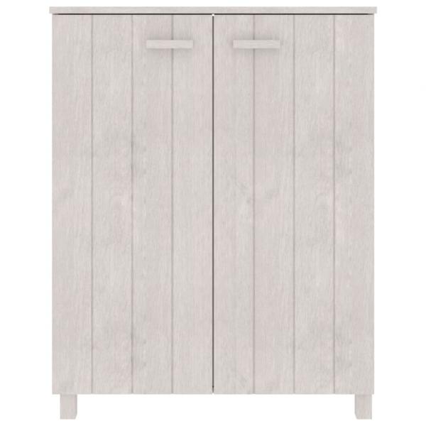 Schuhschrank HAMAR Weiß 85x40x108 cm Massivholz Kiefer