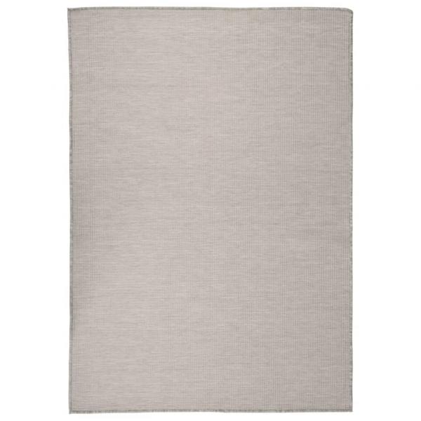 ARDEBO.de - Outdoor-Teppich Flachgewebe 160x230 cm Taupe