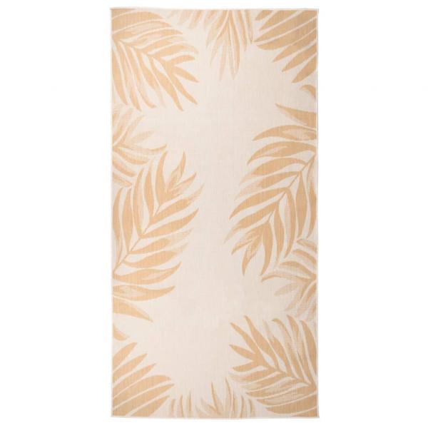 ARDEBO.de - Outdoor-Teppich Flachgewebe 100x200 cm Blattmuster