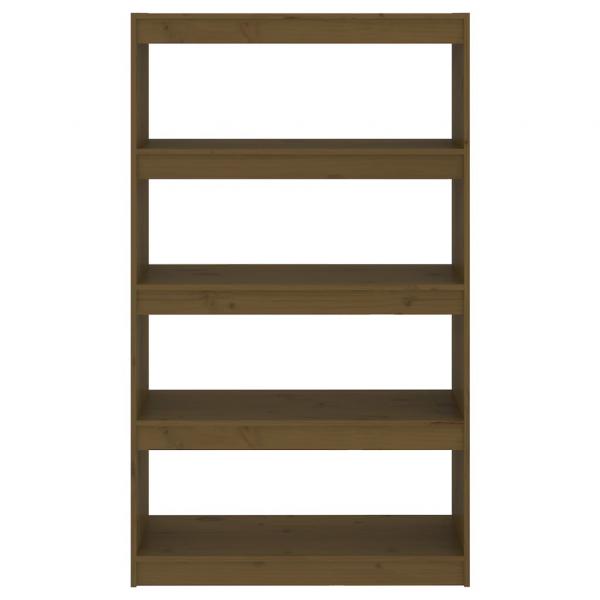 Bücherregal/Raumteiler Honigbraun 80x30x135,5 cm Kiefernholz