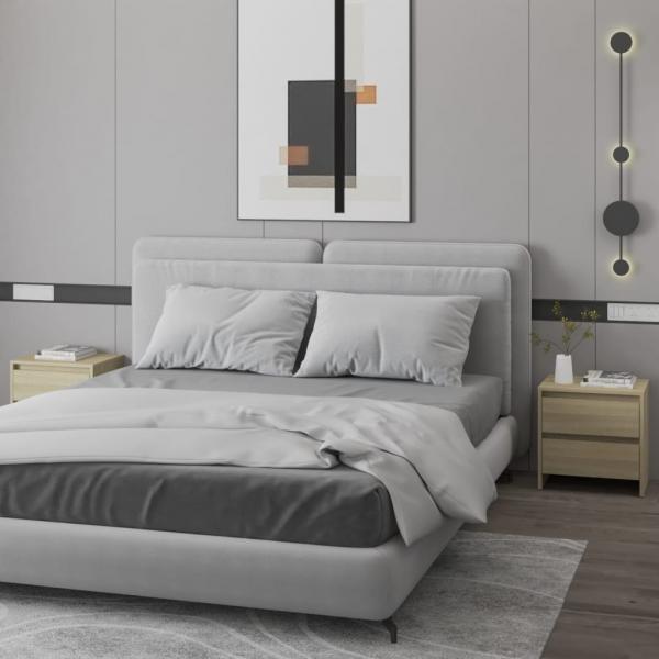 ARDEBO.de - Nachttische 2 Stk. Sonoma-Eiche 45x34,5x44,5 cm Holzwerkstoff