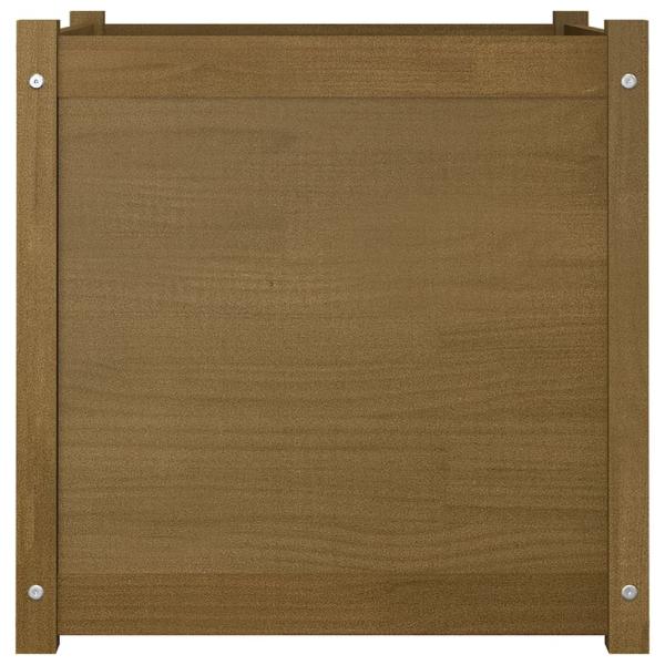 Pflanzkübel 2 Stk. Honigbraun 60x60x60 cm Massivholz Kiefer