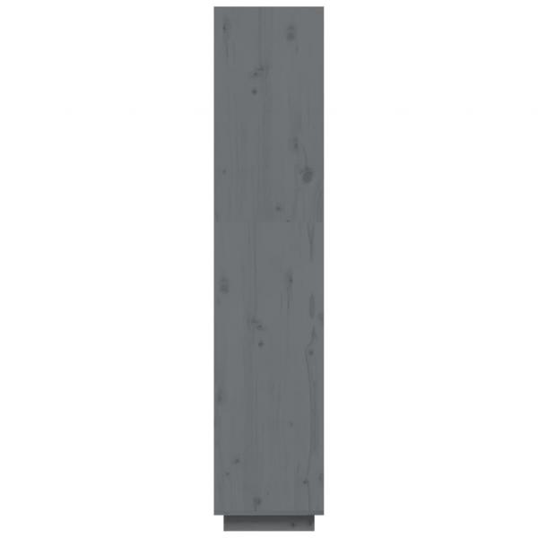 Bücherregal/Raumteiler Grau 40x35x167 cm Massivholz Kiefer