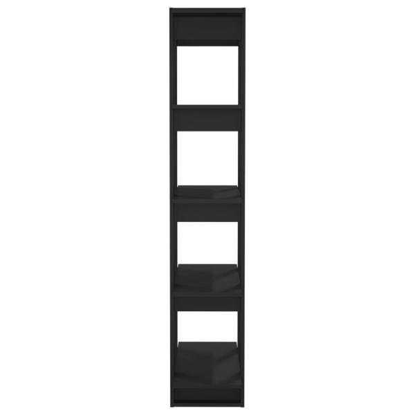 Bücherregal/Raumteiler Schwarz 80x30x160 cm Holzwerkstoff