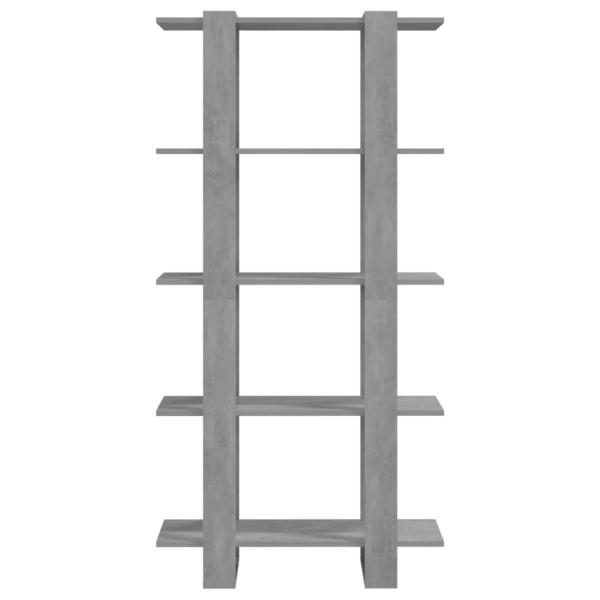 ARDEBO.de - Bücherregal/Raumteiler Betongrau 80x30x160 cm Holzwerkstoff