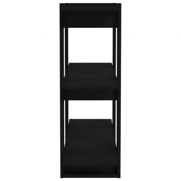 Bücherregal/Raumteiler Schwarz 80x30x87 cm