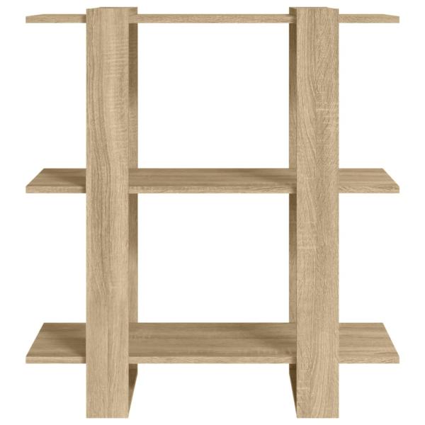 ARDEBO.de - Bücherregal/Raumteiler Sonoma-Eiche 80x30x87 cm