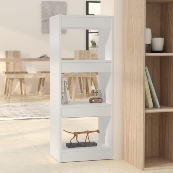ARDEBO.de - Bücherregal/Raumteiler Weiß 40x30x103 cm Holzwerkstoff