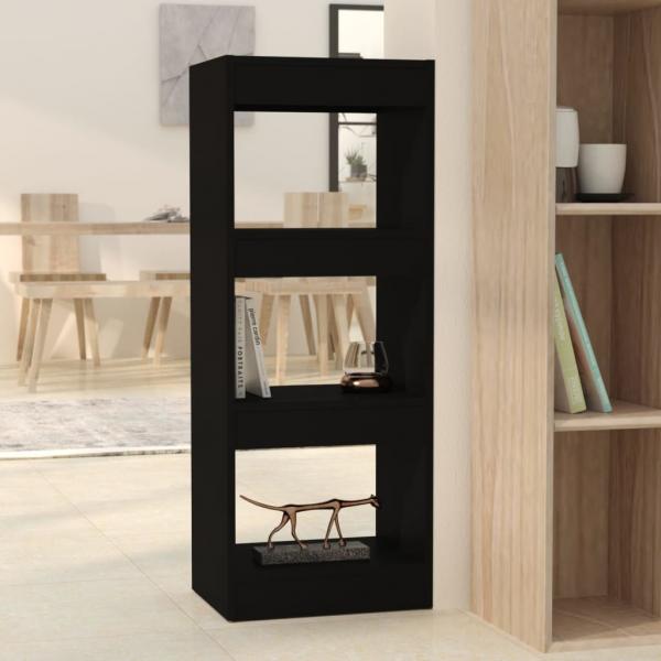 ARDEBO.de - Bücherregal/Raumteiler Schwarz 40x30x103 cm Holzwerkstoff