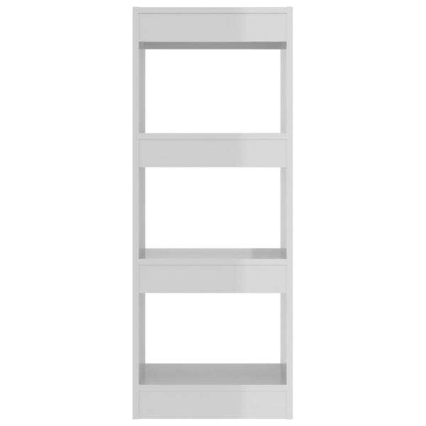 Bücherregal/Raumteiler Hochglanz-Weiß 40x30x103cm Holzwerkstoff