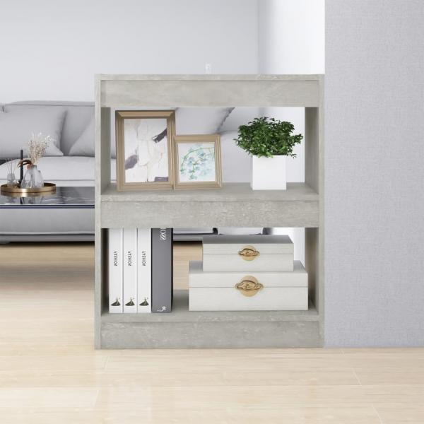 ARDEBO.de - Bücherregal/Raumteiler Betongrau 60x30x72 cm