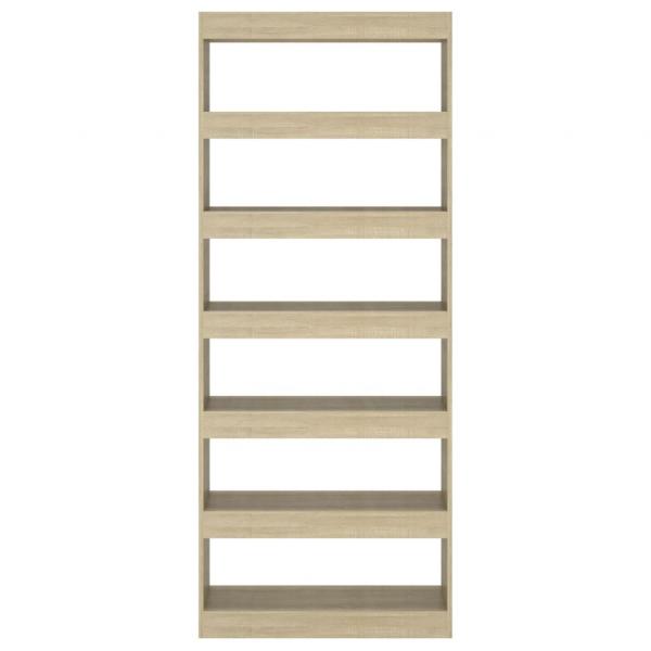 Bücherregal/Raumteiler Sonoma-Eiche 80x30x198 cm Holzwerkstoff