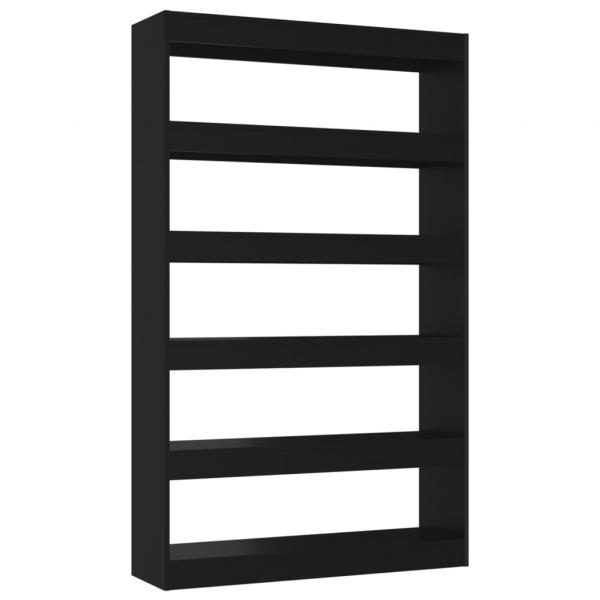 Bücherregal/Raumteiler Schwarz 100x30x166 cm
