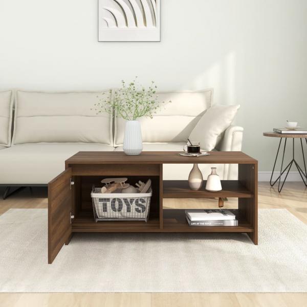 Couchtisch Braun Eichen-Optik 102x50x45 cm Holzwerkstoff