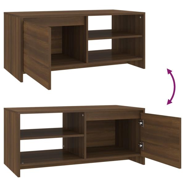Couchtisch Braun Eichen-Optik 102x50x45 cm Holzwerkstoff
