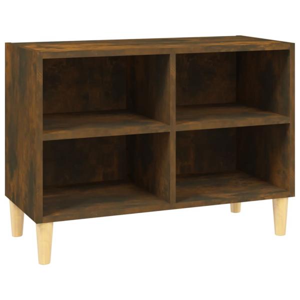 TV-Schrank mit Massivholz-Beinen Räuchereiche 69,5x30x50 cm
