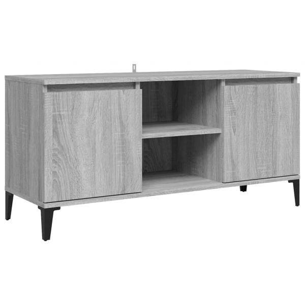 TV-Schrank mit Metallbeinen Grau Sonoma 103,5x35x50 cm