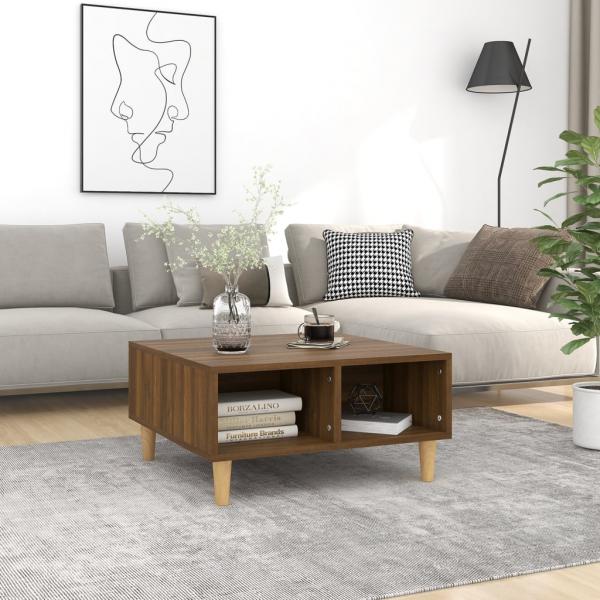 ARDEBO.de - Couchtisch Braun Eichen-Optik 60x60x30 cm Holzwerkstoff