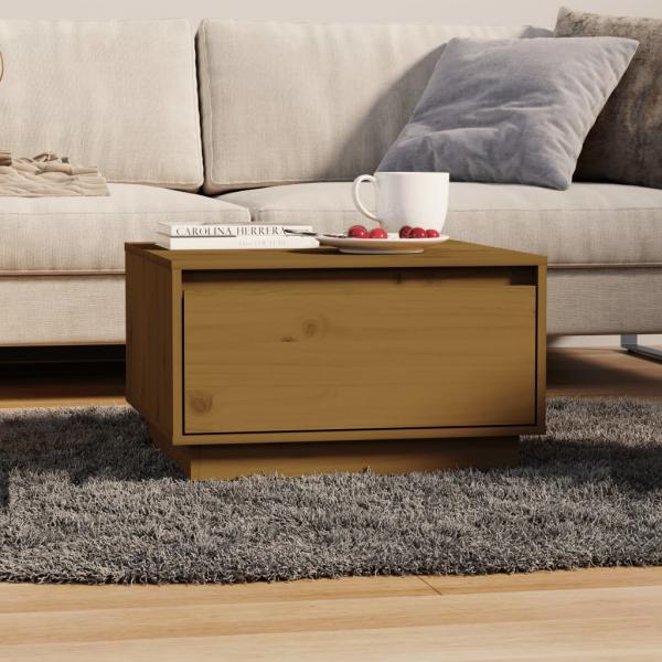 ARDEBO.de - Couchtisch Honigbraun 55x56x32 cm Massivholz Kiefer