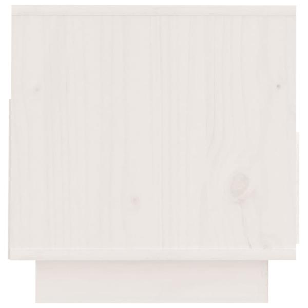 TV-Schrank Weiß 60x35x37 cm Massivholz Kiefer