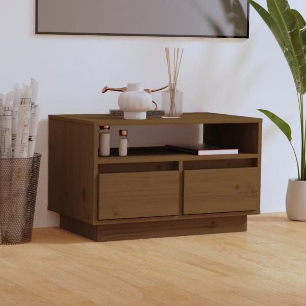 ARDEBO.de - TV-Schrank Honigbraun 60x35x37 cm Massivholz Kiefer