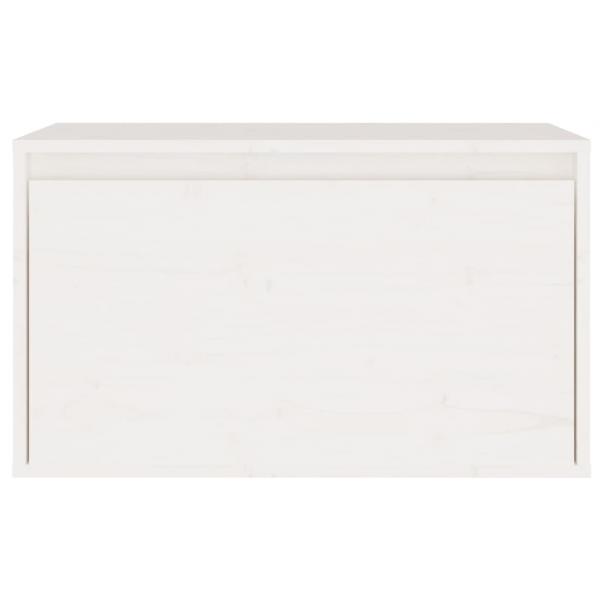 Wandschrank Weiß 60x30x35 cm Massivholz Kiefer
