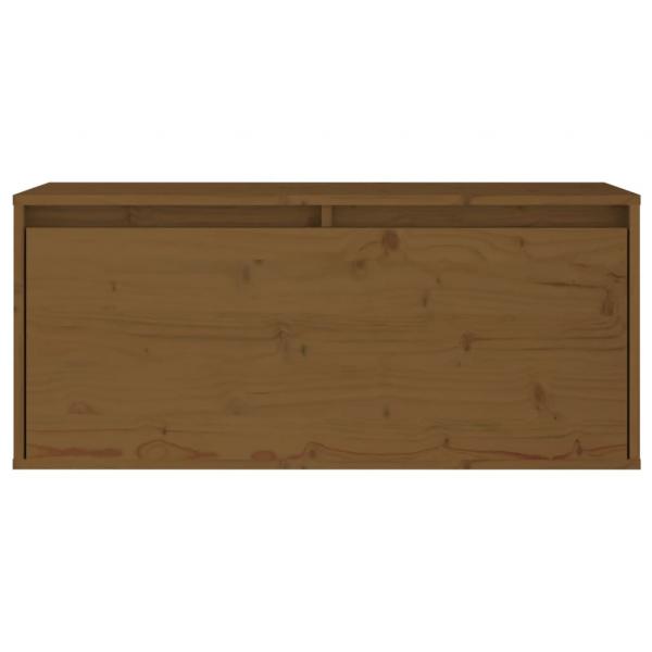 Wandschrank Honigbraun 80x30x35 cm Massivholz Kiefer