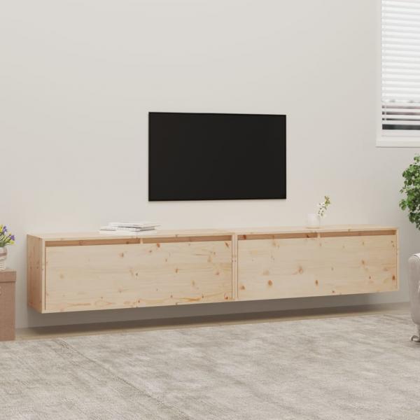 ARDEBO.de - Wandschränke 2 Stk. 100x30x35 cm Massivholz Kiefer