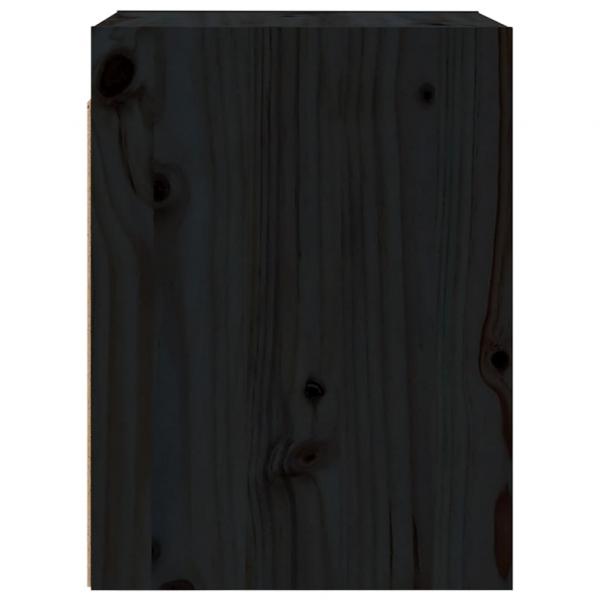 Wandschrank Schwarz 30x30x40 cm Massivholz Kiefer