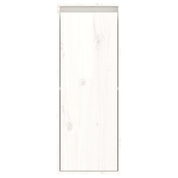 Wandschrank Weiß 30x30x80 cm Massivholz Kiefer