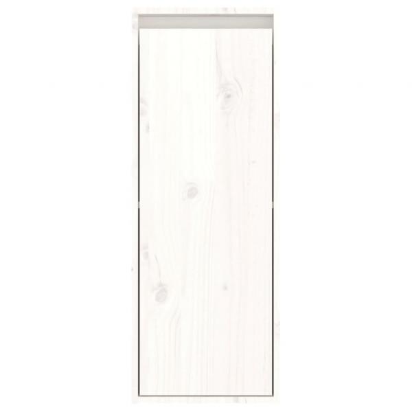 Wandschränke 2 Stk. Weiß 30x30x80 cm Massivholz Kiefer