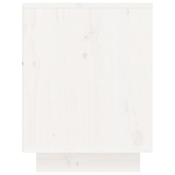 Schuhschrank Weiß 60x34x45 cm Massivholz Kiefer
