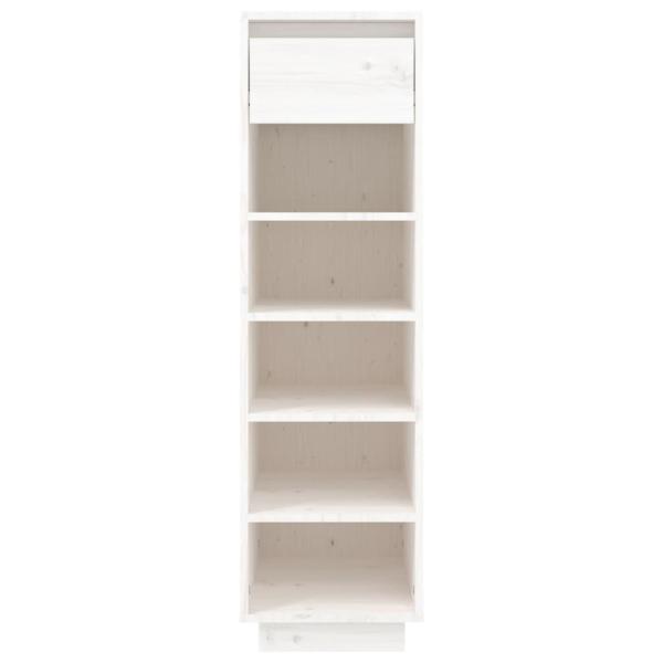 ARDEBO.de - Schuhregal Weiß 30x34x105 cm Massivholz Kiefer