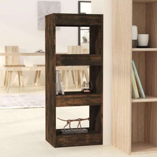 ARDEBO.de - Bücherregal/Raumteiler Räuchereiche 40x30x103 cm Holzwerkstoff