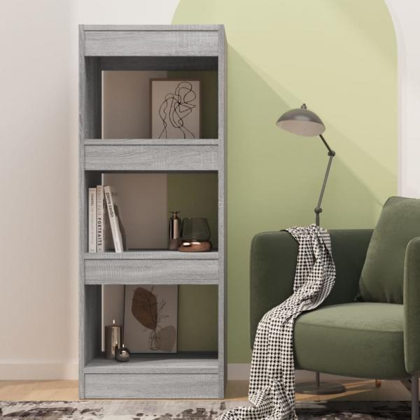 Bücherregal/Raumteiler Grau Sonoma 40x30x103 cm Holzwerkstoff