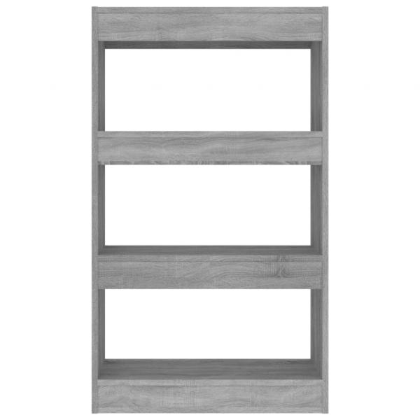 Bücherregal/Raumteiler Grau Sonoma 60x30x103 cm Holzwerkstoff