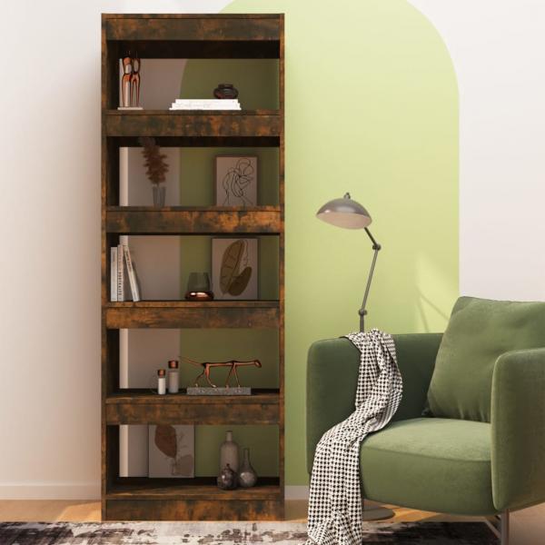Bücherregal/Raumteiler Räuchereiche 60x30x166 cm Holzwerkstoff