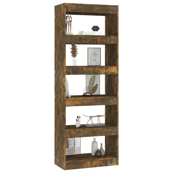 Bücherregal/Raumteiler Räuchereiche 60x30x166 cm Holzwerkstoff