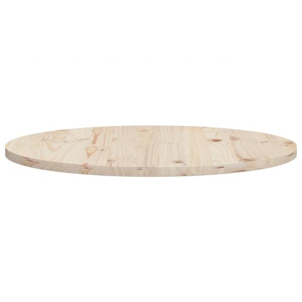 Tischplatte Ø80x2,5 cm Massivholz Kiefer