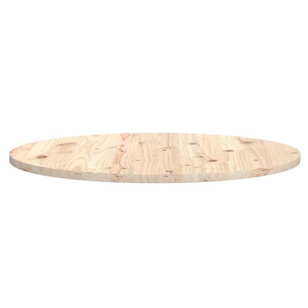 Tischplatte Ø90x2,5 cm Massivholz Kiefer