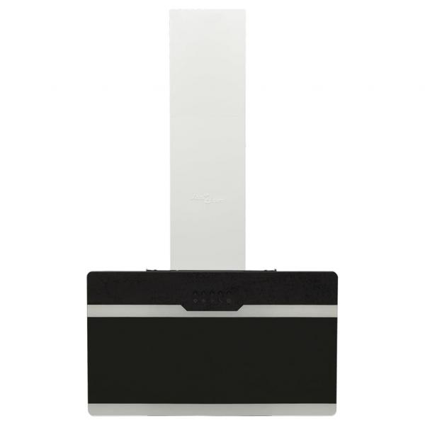 Dunstabzugshaube 60 cm Stahl und Hartglas Schwarz