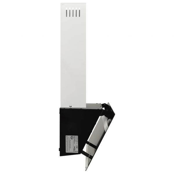 Dunstabzugshaube 60 cm Stahl und Hartglas Schwarz