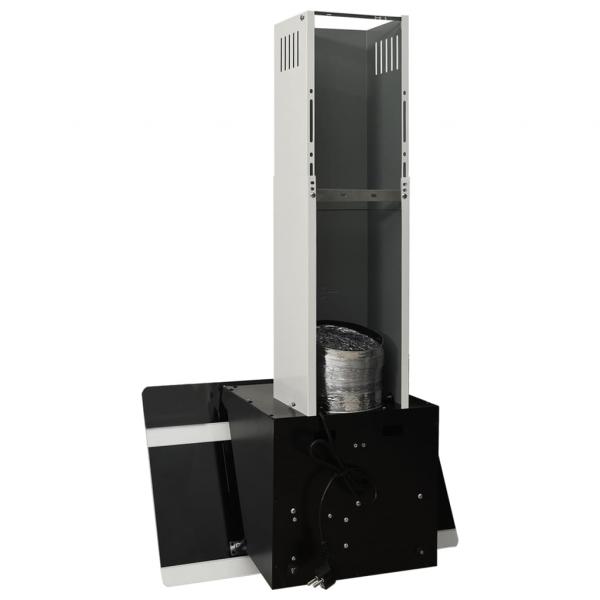 Dunstabzugshaube 60 cm Stahl und Hartglas Schwarz
