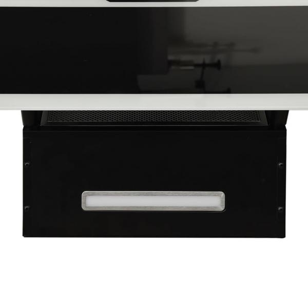 Dunstabzugshaube 60 cm Stahl und Hartglas Schwarz