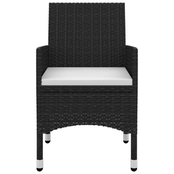 9-tlg. Garten-Essgruppe mit Kissen Poly Rattan und Glas