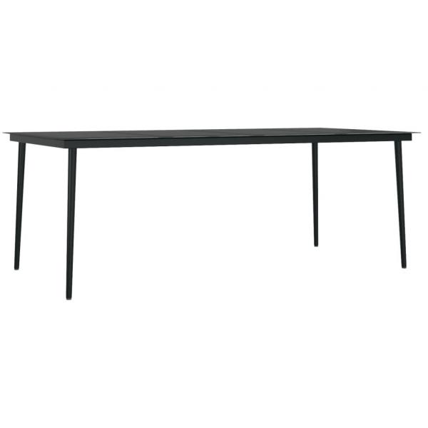 9-tlg. Garten-Essgruppe mit Kissen Poly Rattan und Glas