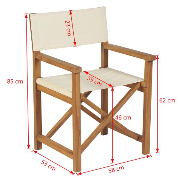 Regiestühle Klappbar Massivholz Teak  