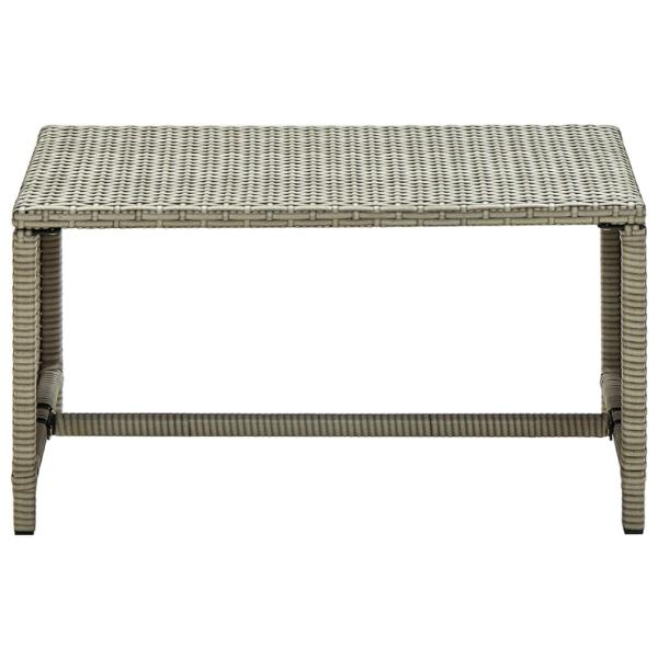 4-tlg. Garten-Lounge-Set mit Auflagen Beige Poly Rattan