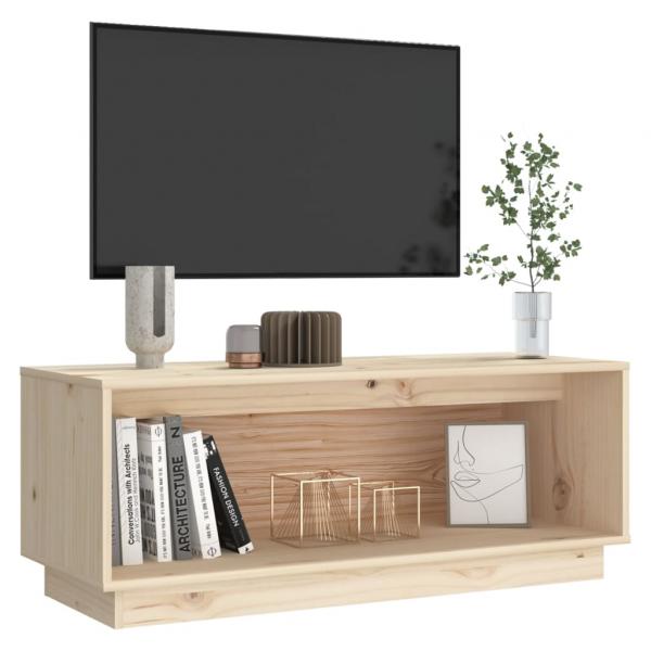 TV-Schrank 90x35x35 cm Massivholz Kiefer
