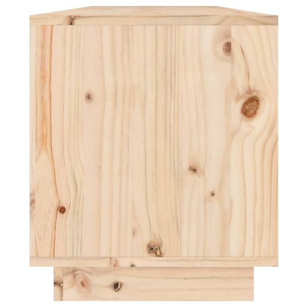 TV-Schrank 110,5x34x40 cm Massivholz Kiefer